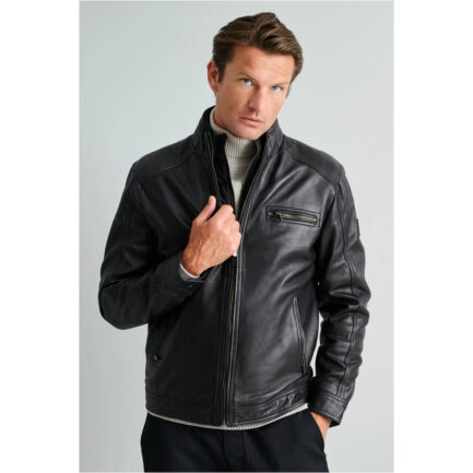 NAVY & GREEN ΔΕΡΜΑΤΙΝΟ JACKET
