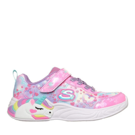 SKECHERS LIGHTED UNICORN GORE & STRAP KIDS SHOES
