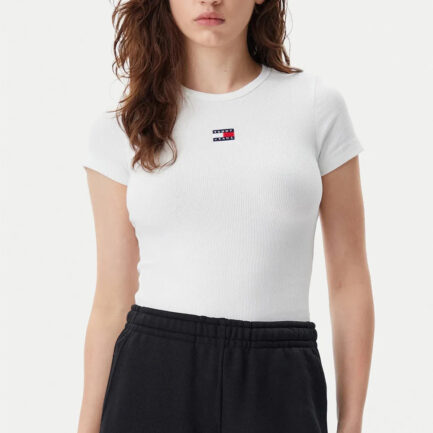 TOMMY JEANS ΓΥΝΑΙΚΕΙΟ SLIM BADGE RIB T-SHIRT
