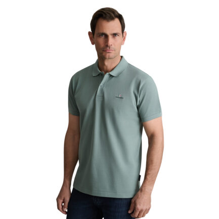 NAVY & GREEN ΜΠΛΟΥΖΑ POLO Μ/ΧΡΩΜΟ CUSTOM FIT