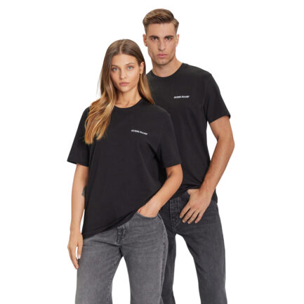 GUESS JEANS UNISEX T-SHIRT SLIM REGULAR FIT LOGO PRINT