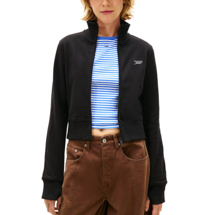 TOMMY JEANS ΓΥΝΑΙΚΕΙΑ ΖΑΚΕΤΑ SLIM SILVER SCRIPT ZIP CROP